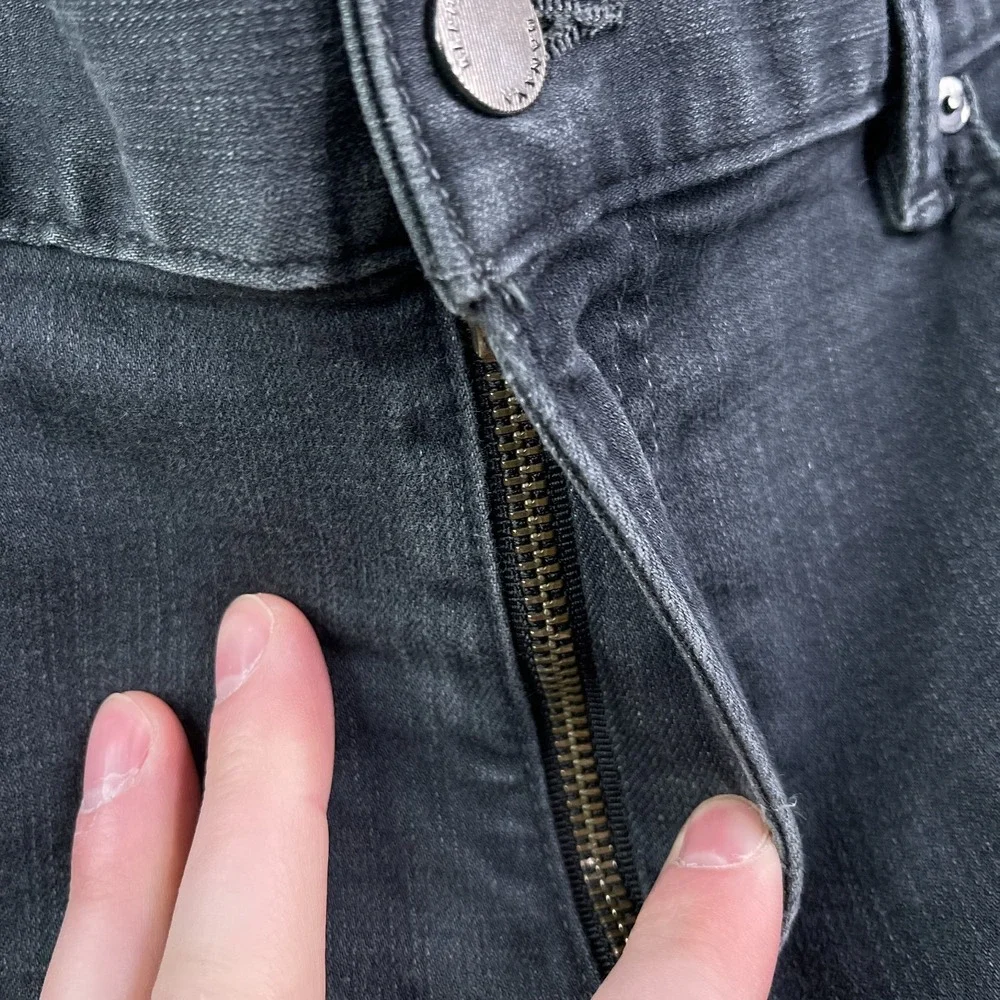 Banana Republic Jeans Mens 36x32 Gray‎ Black Slim Rapid Movement Denim Stretch